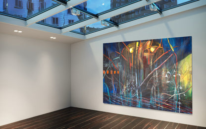 Sacred Portal Blue | Large Abstract Painting