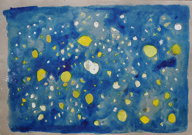 Connection drawing with stars and spiritual sky from the Amazonia sketchbook by Florence Liger d’Avignon.
