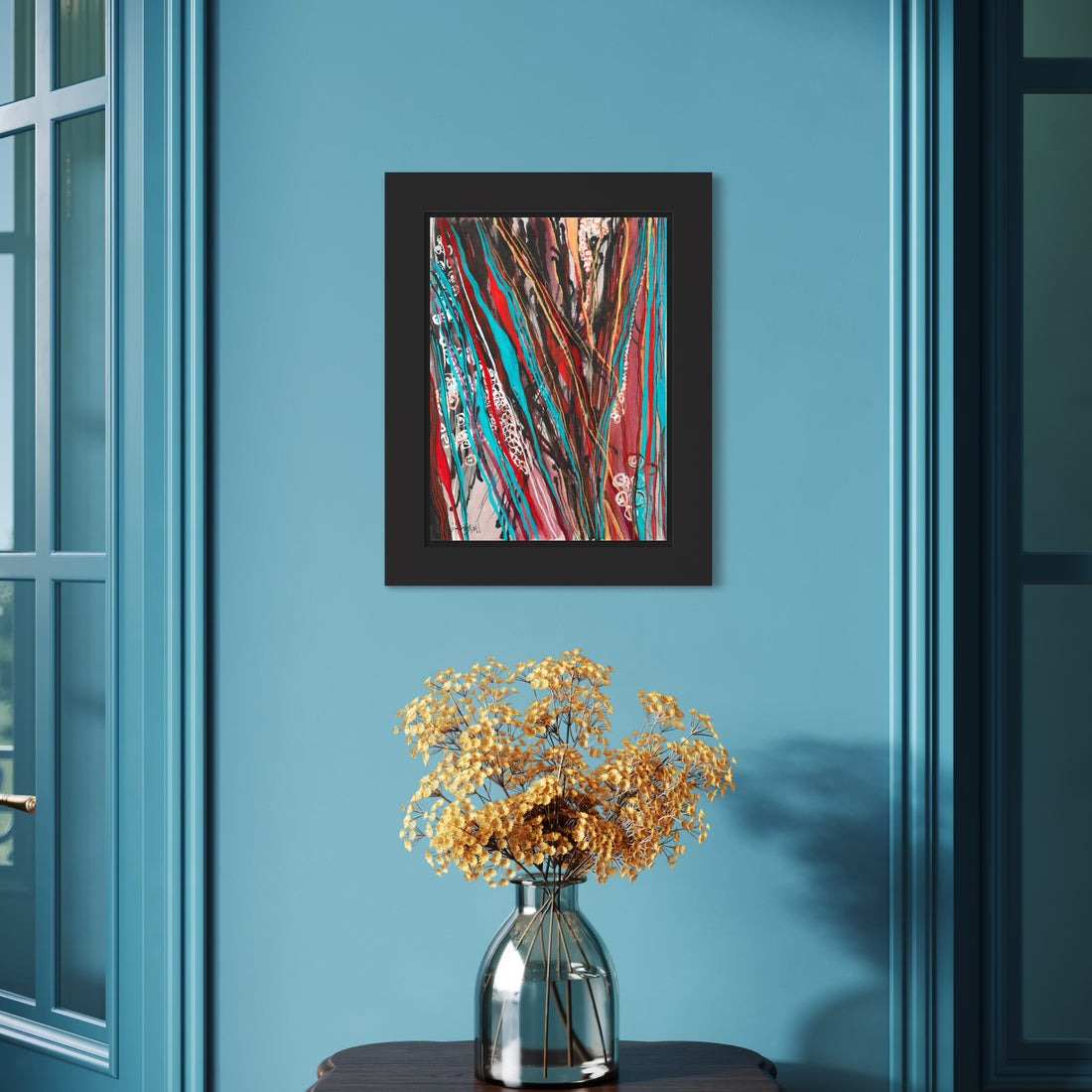 Mystic Lianas Blue – Amazonia organic abstract painting inspired by rainforest lianas