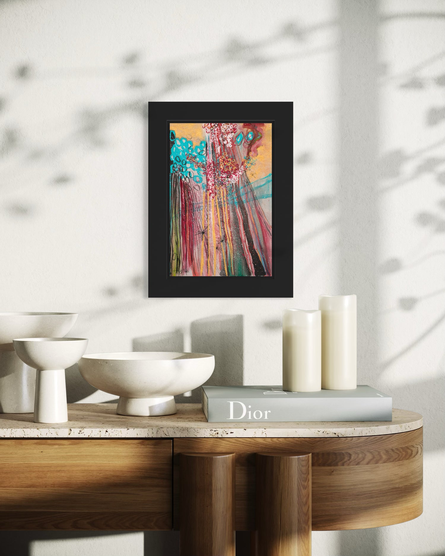 Mystic Lianas Gold – Amazonia original painting by Florence Liger d’Avignon with natural pigments